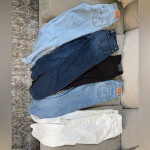 Jeans bundle 5 pairs, size 26, Free People, J Brand, Levi’s